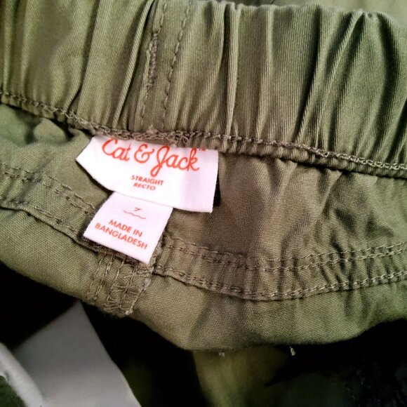 Cat & Jack Boys Green Straight Leg Pants Size 7 Elastic waistband with drawstrin - Picture 10 of 10